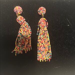 Piper Colorful Beaded Tassel Earrings